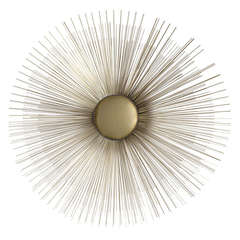 A Large Polished Brass Starburst Wall Sculpture 1970s