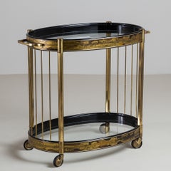 An Acid Etched Oval Trolley by Bernhard Rohne 1970s