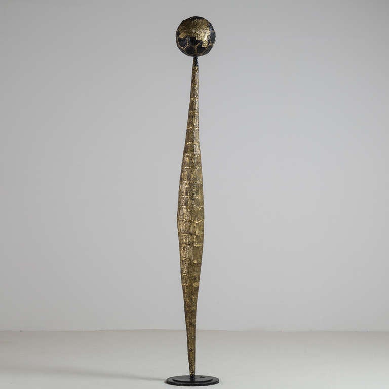 A Tall Bronze Abstract Floor Sculpture In Excellent Condition In London, GB