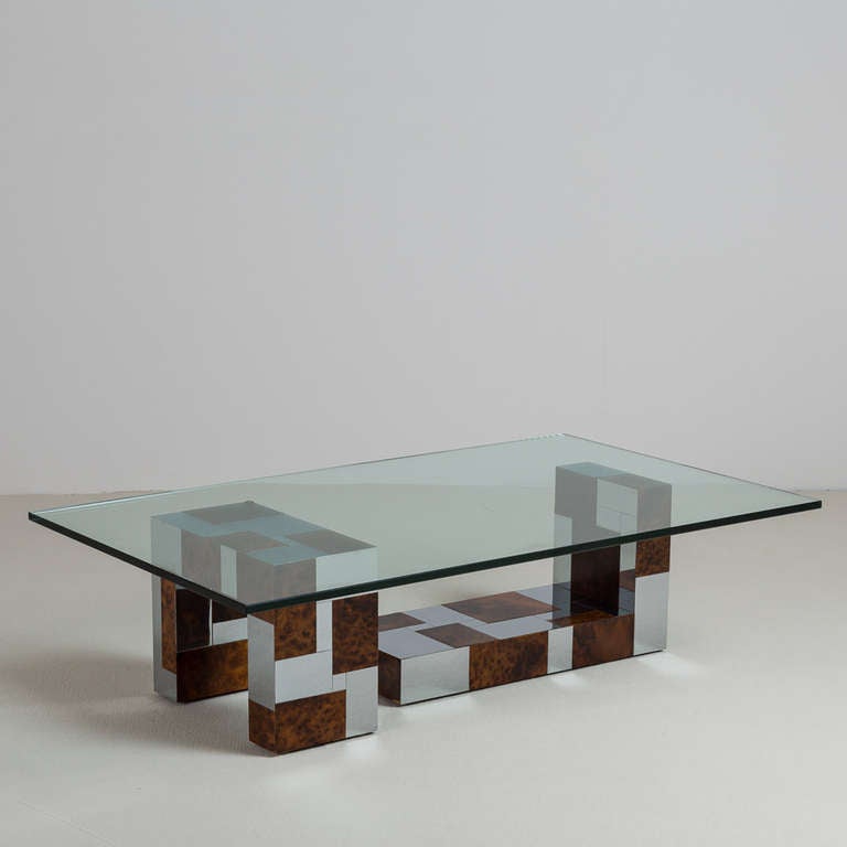 A Paul Evans designed Cityscape Two Part Coffee Table 1970s