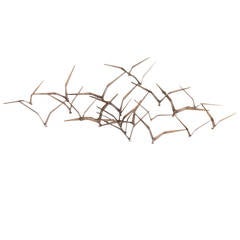 Bronze Birds in Flight Wall Sculpture by Curtis Jere