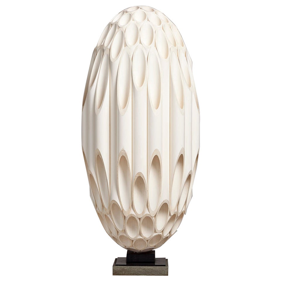 Rare Ovoid-Shaped Sculptural Lamp by Rougier, Late 1970s