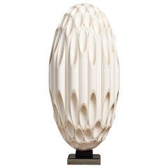 Rare Ovoid-Shaped Sculptural Lamp by Rougier, Late 1970s