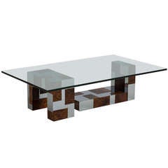 A Paul Evans designed Cityscape Two Part Coffee Table 1970s