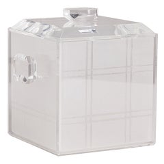 Lucite Icebucket with Opaque Grid Detail Liner, 1970s 12