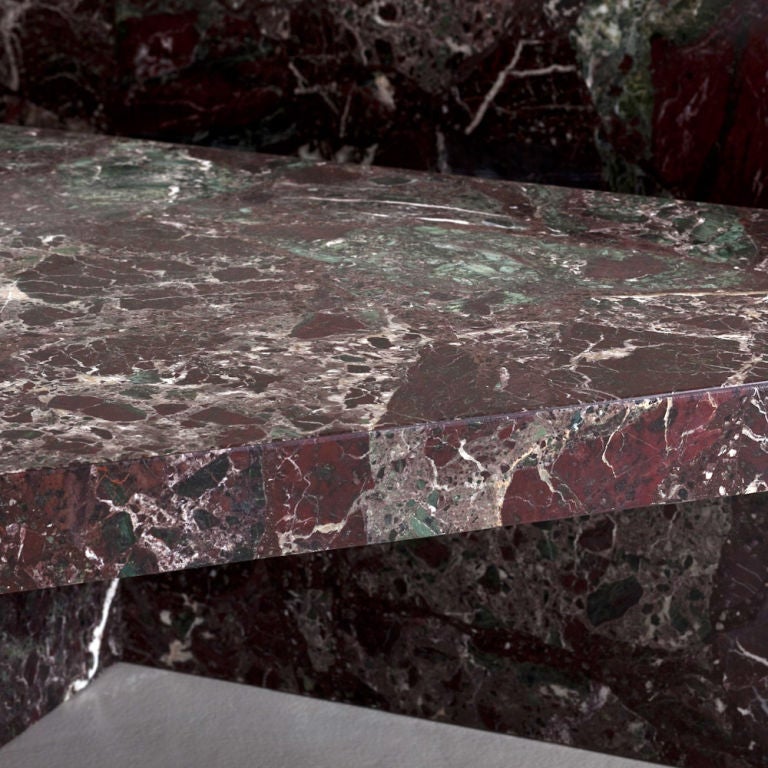 A 1970s Marble Two Part Triangular Shaped Coffee Table 2