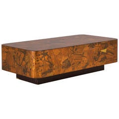 Superb Lacquered Copper Coffee Table, 1980s