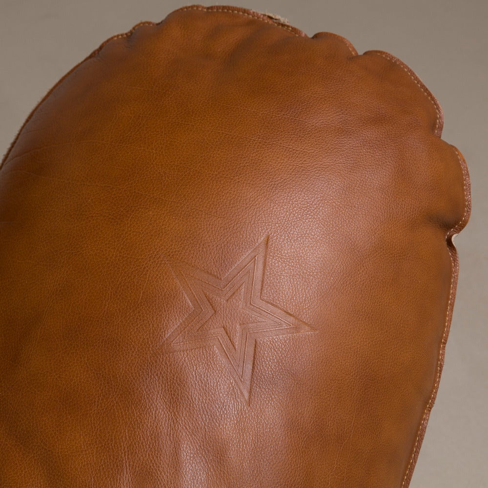 Italian Large Leather Baseball Glove Sofa for Poltronova, 1970s For Sale