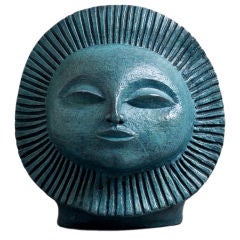 A Patinated Sunhead Sculpture by Austin Productions Inc USA 1969