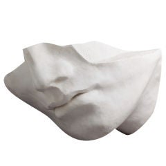 A 1980s Overlife sized Plaster Sculpture of a Face