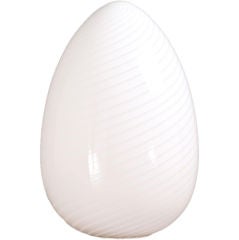 A Large 1960s Egg Shaped Murano Glass Sculptural Lamp