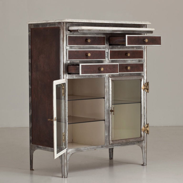 Mid-20th Century A French 1940s Steel Cabinet
