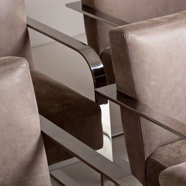 A Set of Eight Modern Penthouse Ralph Lauren Dining Chairs 4