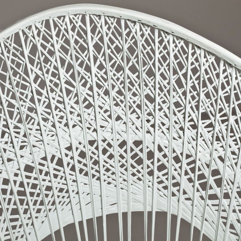 A 1960s Spun Aluminium Fan Shaped Chair USA 1