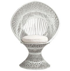A 1960s Spun Aluminium Fan Shaped Chair USA