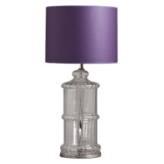 Single 1960s Clear Glass Table Lamp 9