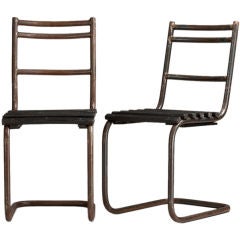 A Pair of 1920s English Iron Chairs