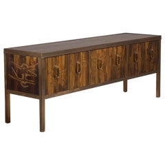 A Bernhard Rohne Acid Etched Buffet for Mastercraft 1970s