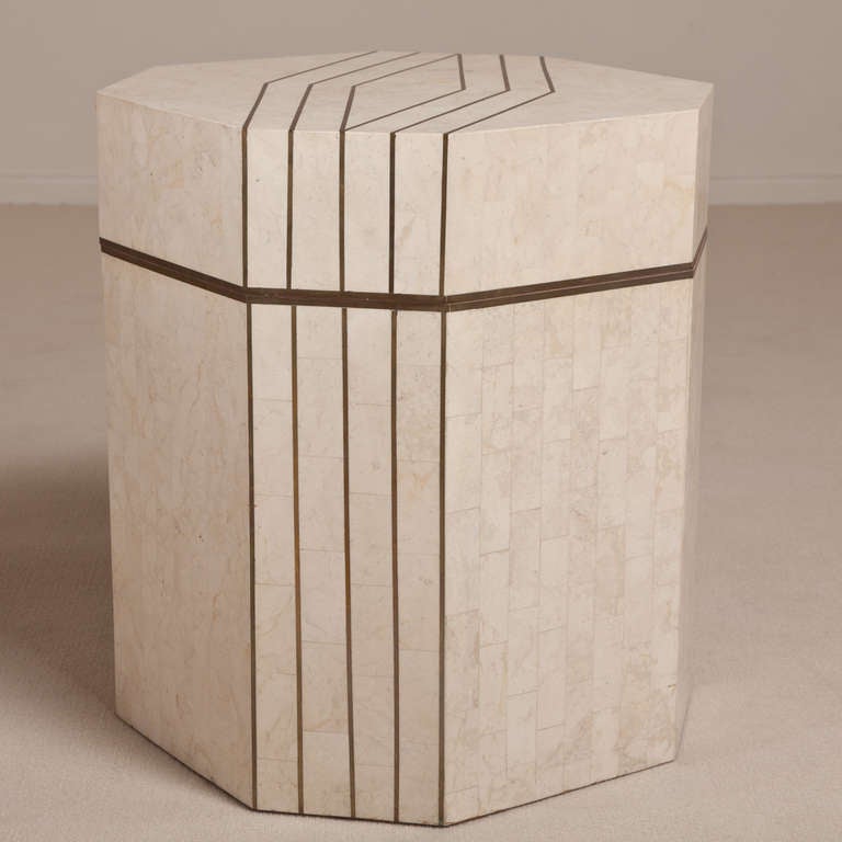 A Tessellated Stone Octagonal Chest by Maitland Smith 1980s