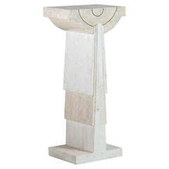 A Tall Tessellated Stone Pedestal by Maitland Smith 1980s