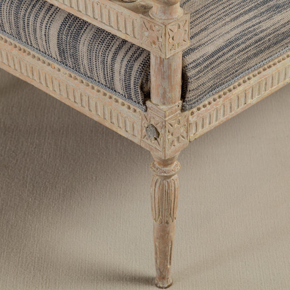 A Swedish Upholstered Bench Sofa circa 1800s 1
