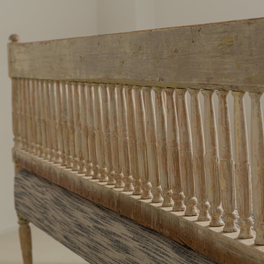 Upholstery A Swedish Upholstered Bench Sofa circa 1800s