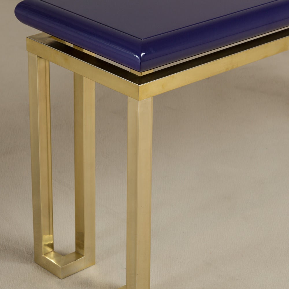 Anodized An Iris Lacquered and Anodised Aluminium Console Table 1970s