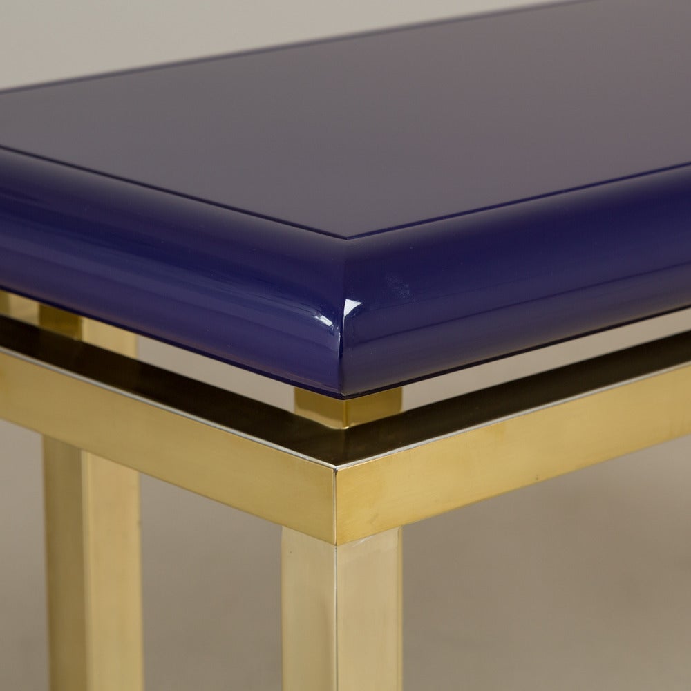 An Iris Lacquered and Anodised Aluminium Console Table 1970s In Excellent Condition In London, GB