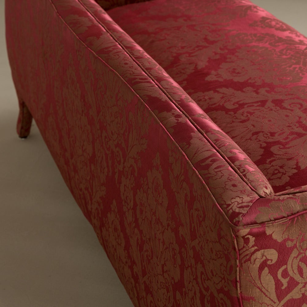 Damask Standard High Back French Style Sofa by Talisman Bespoke For Sale