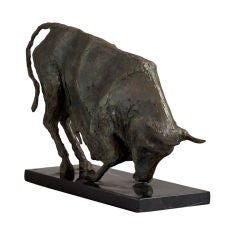 A Christian Maas Bronze Bull Sculpture