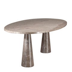 An Unusual Oval Marble Dining Table by Angelo Mangiarotti