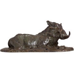 A Bronze Cast of a Warthog by Tim Nicklin