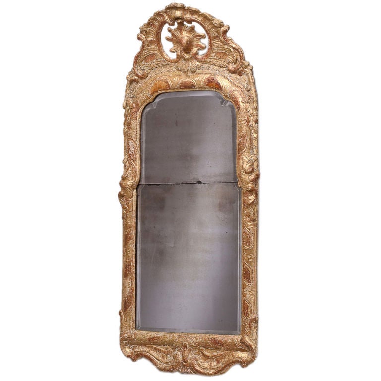 An 18th Century Swedish Giltwood Mirror