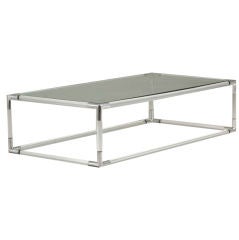 A 1960s Tubular Lucite Framed Rectangular Coffee Table