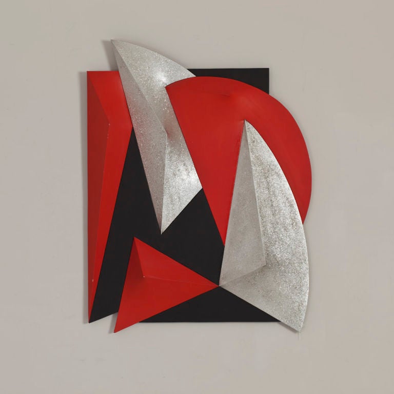 An Art Deco Style Abstract Sculptural Panel titled "Singer"