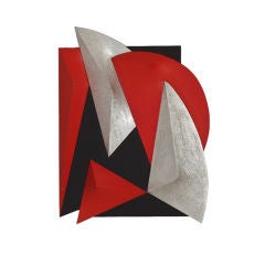 An Art Deco Style Abstract Sculptural Panel titled "Singer"