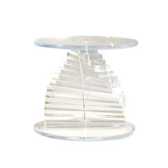 A 1970s Spiral Shaped Lucite Side Table