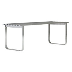 Nickel Plated Slatted Bench