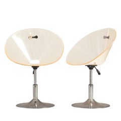 Pair Acrylic Framed Chairs