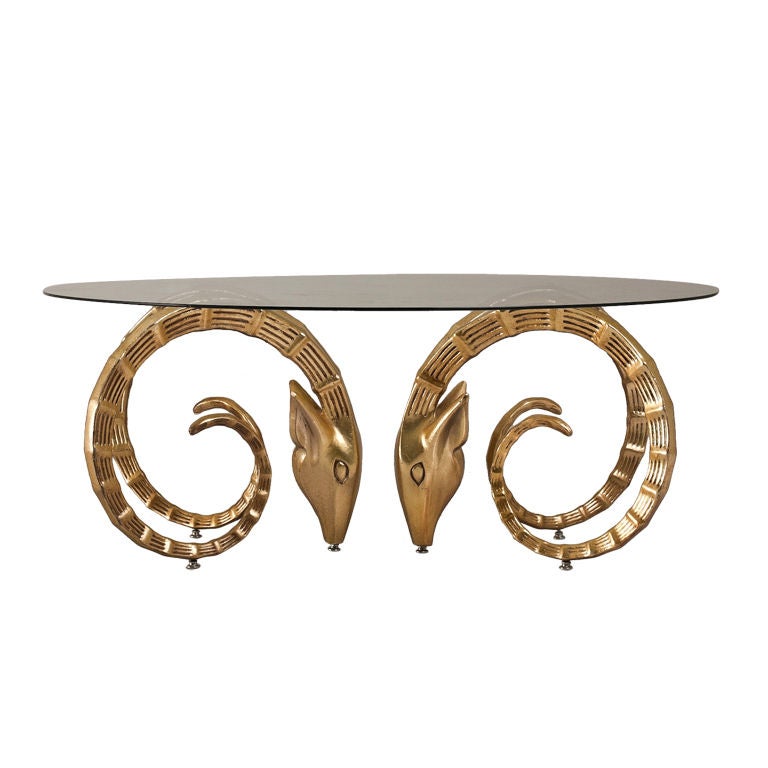 A Pair Rams Head Coffee Table Bases