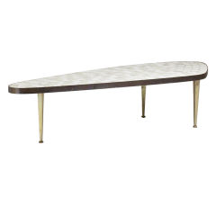A Italian Asymetrical Shaped Tiled Top Coffee Table