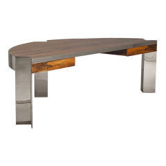 A Clear Lacquered Rosewood Desk designed by Leon Rosen for The P