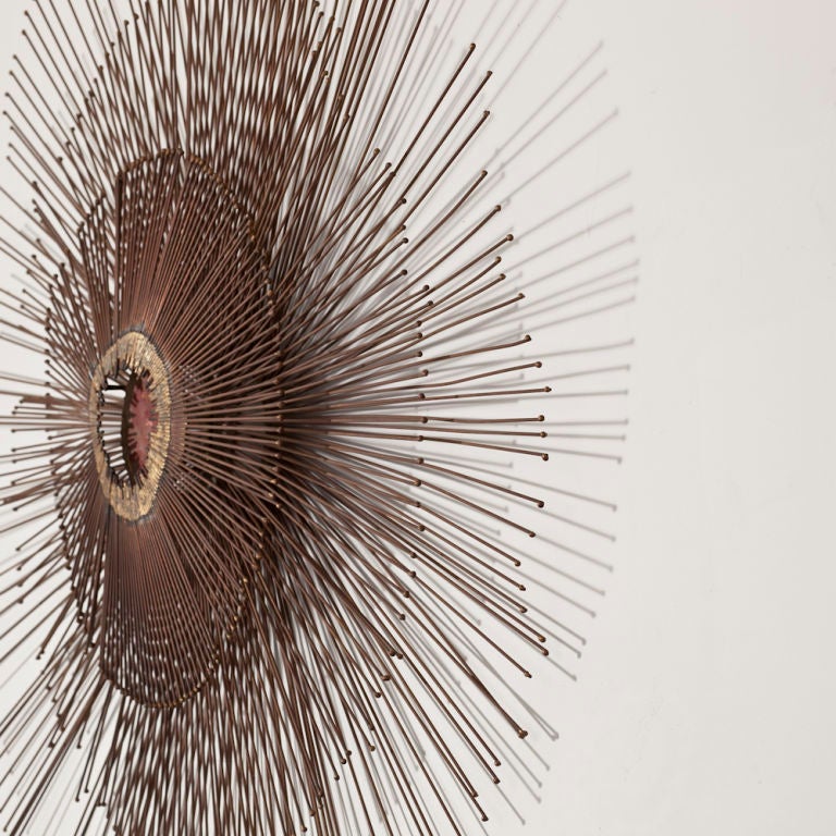 Late 20th Century A Starburst Metal Wall Sculpture