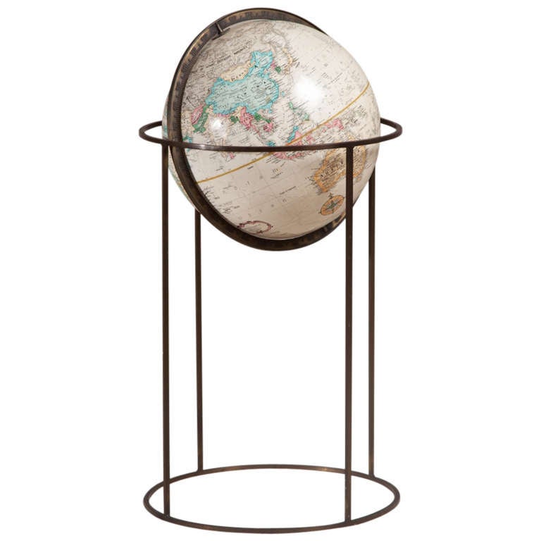 Paul Mccobb Designed Floor Standing Globe USA 1960s at 1stDibs