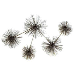 A Curtis Jere Pom Pom Metal Wall Sculpture USA 1979