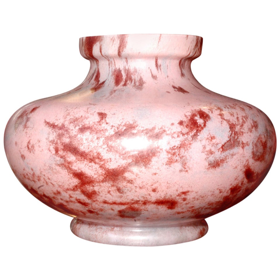Art Deco Cased Glass Vase, circa 1925