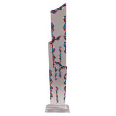 A 1980s Floor Standing Lucite Sculpture