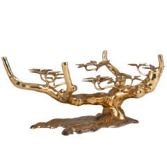 Gilded Bronze Blossoming Tree Coffee Table