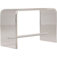 A Curved Lucite Bench