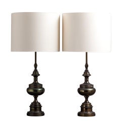 A Heavy Pair of Stiffel Designed Neoclassical Style Table Lamps